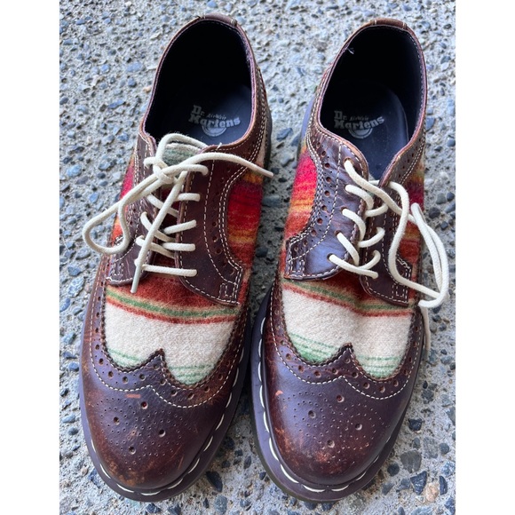 Dr. Martens Shoes - Dr. Marten Pendleton Brogue Wingtip Shoes Harvest Stripe. Size 8.